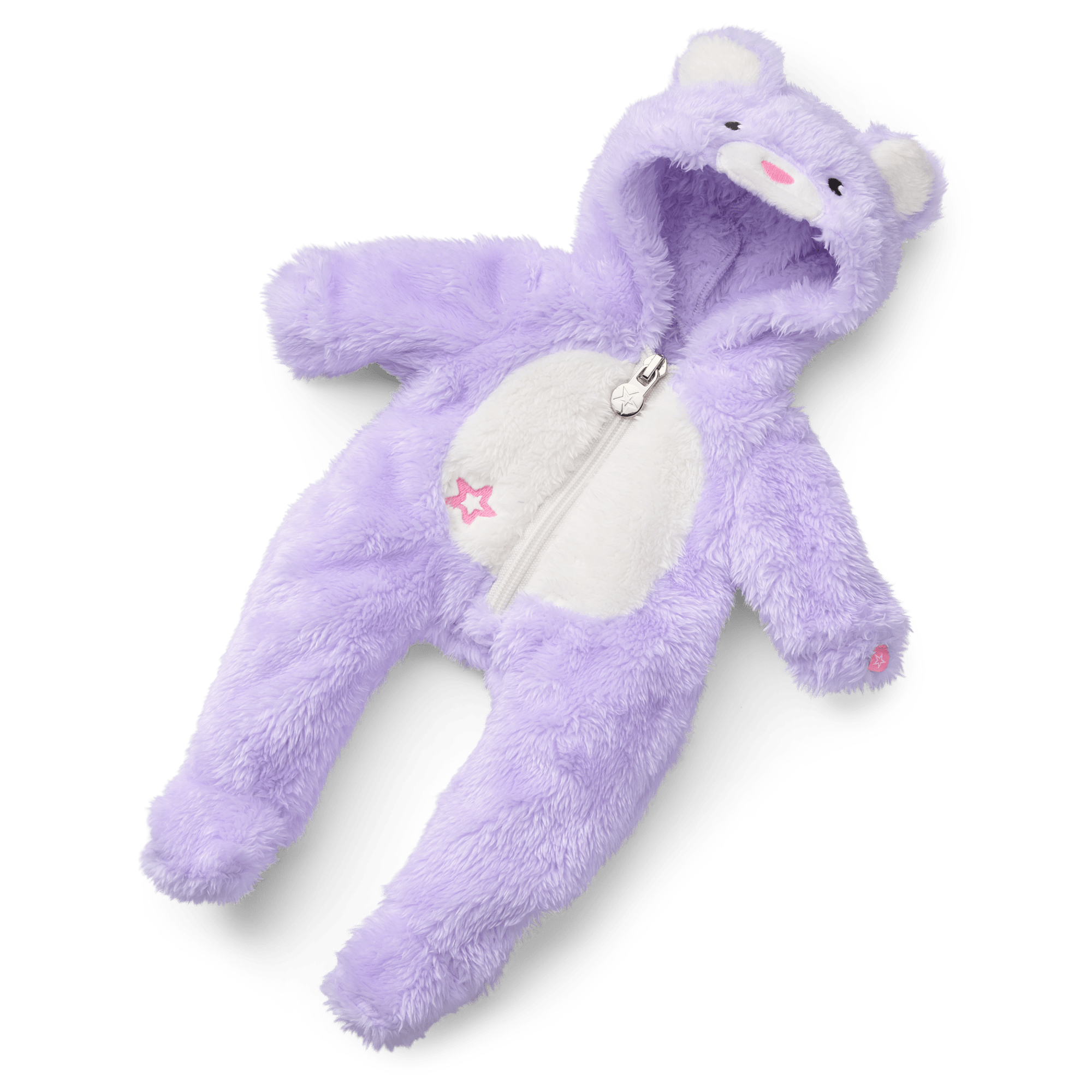 Lovable Lavender Bear One-Piece Outfit for Bitty Baby® Dolls