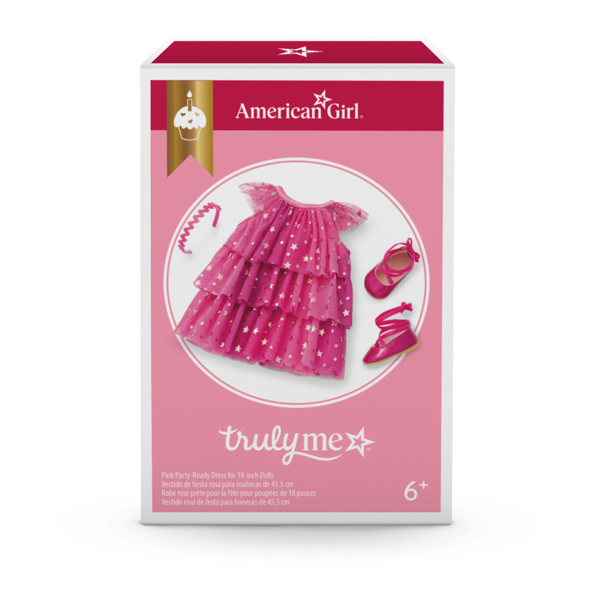 Pink Party-Ready Dress & Party Accessories for 18-inch Dolls - Image 5