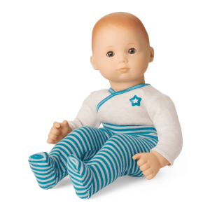 Bitty Baby® Doll #6 with red hair in Soft Blue